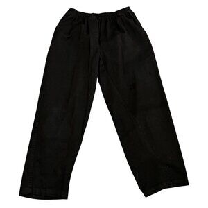 Woman Within 16W Black Classic Fit Pull On Denim Straight Leg Elastic Waist Pant